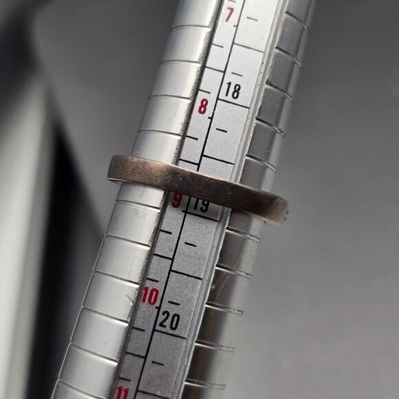 NF Sterling Silver Black Onyx & Marcasite Ring Size 9 Checkerboard Cut 8.92g - Picture 9 of 13